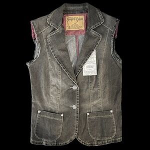 Vintage Gray Grunge Jean Jacket